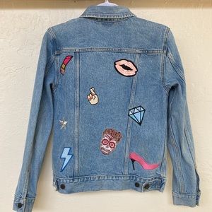 Logophile Patchwork Denim Jacket